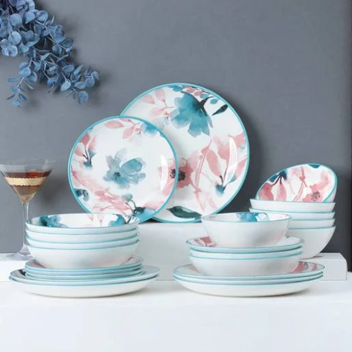 Petal Drift – 24 piece Artistic Porcelain Dinner Set